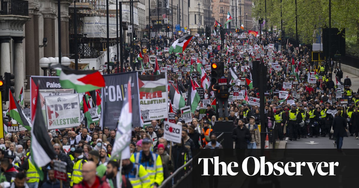London Gaza protest: has row over ‘openly Jewish’ remark changed the march’s mood? | UK news