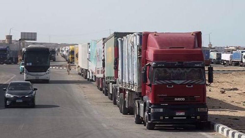 First aid trucks enter Gaza after ceasefire begins