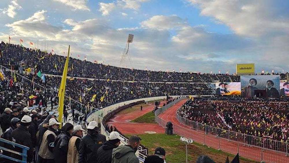 A sea of people converge in Beirut for funeral of martyred Hezbollah leaders