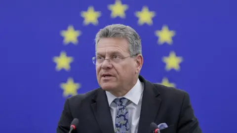 EPA EU Trade Commissioner Maroš Šefčovič. Photo: 6 May 2025