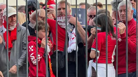 Reuters Liverpool fans locked out of the Stade de France