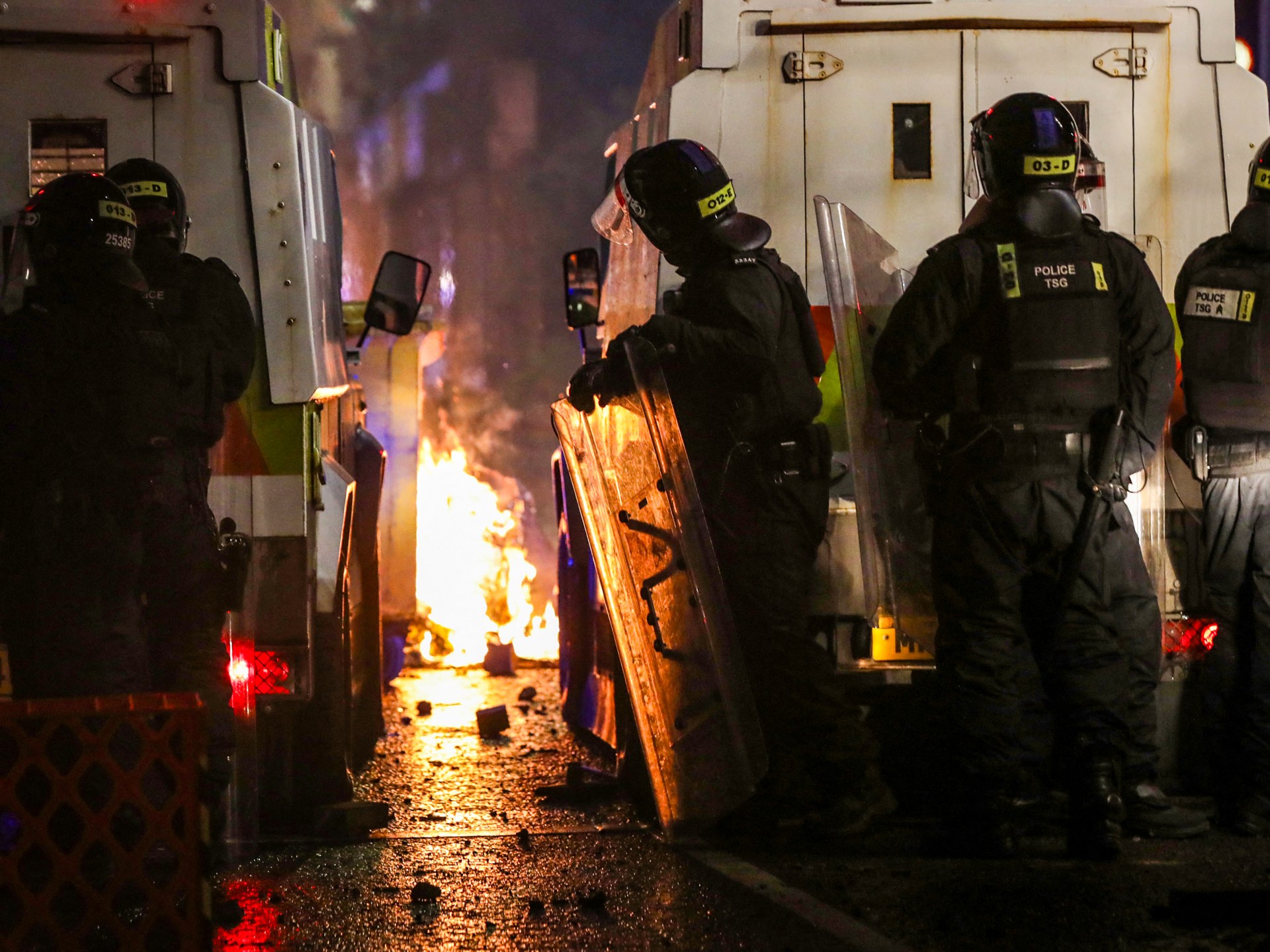 Police injured, houses burned in second night of riots in Northern Ireland | Racism News