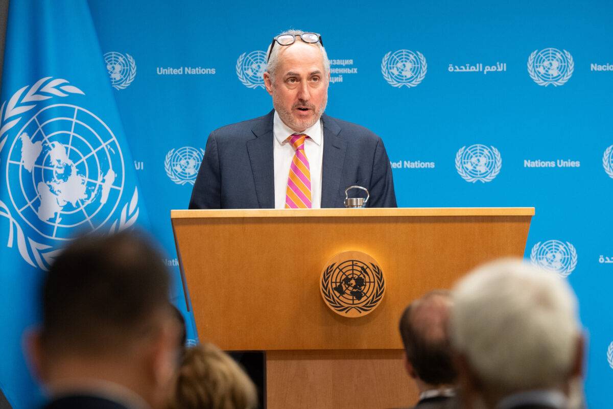 Secretary-General Spokesperson Stephane Dujarric attends Tor