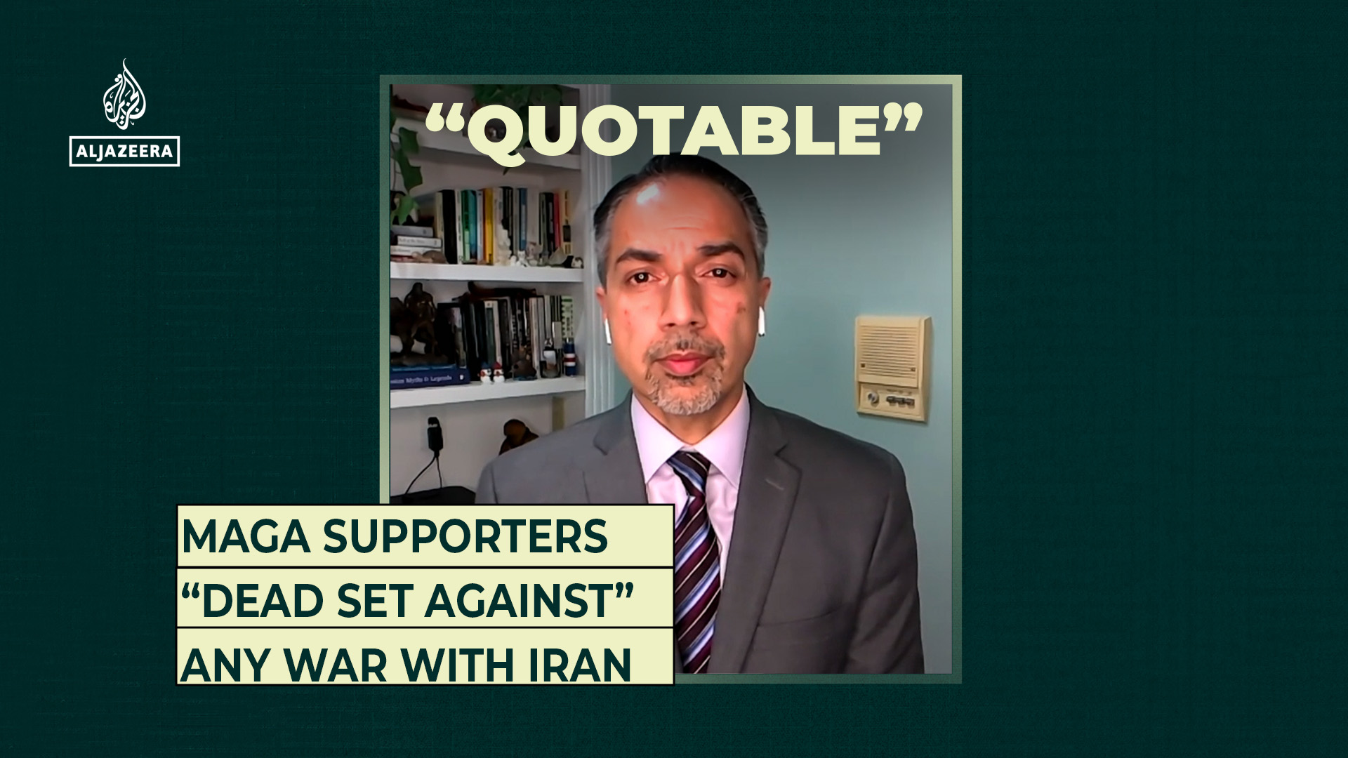 MAGA supporters are “dead set against” any war with Iran