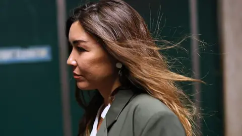 Getty Images Miriam Haley arrives in court for Weinstein's retrial