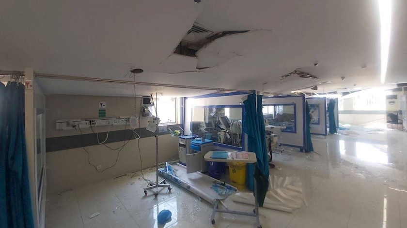 Israeli Regime Targets Farabi Hospital in Western Iran