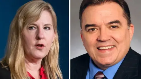 Getty/Minnesota state Senate Melissa Hortman (left) and John Hoffman (right)