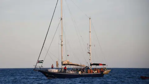 EPA The boat Madleen of the NGO Freedom Flotilla Coalition