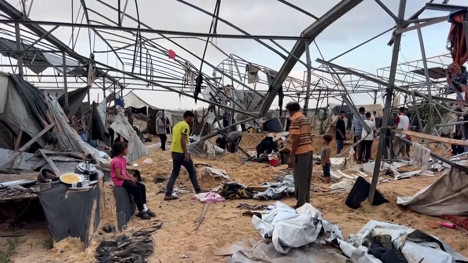 Israeli strike hits tents in so-called safe zone in Gaza