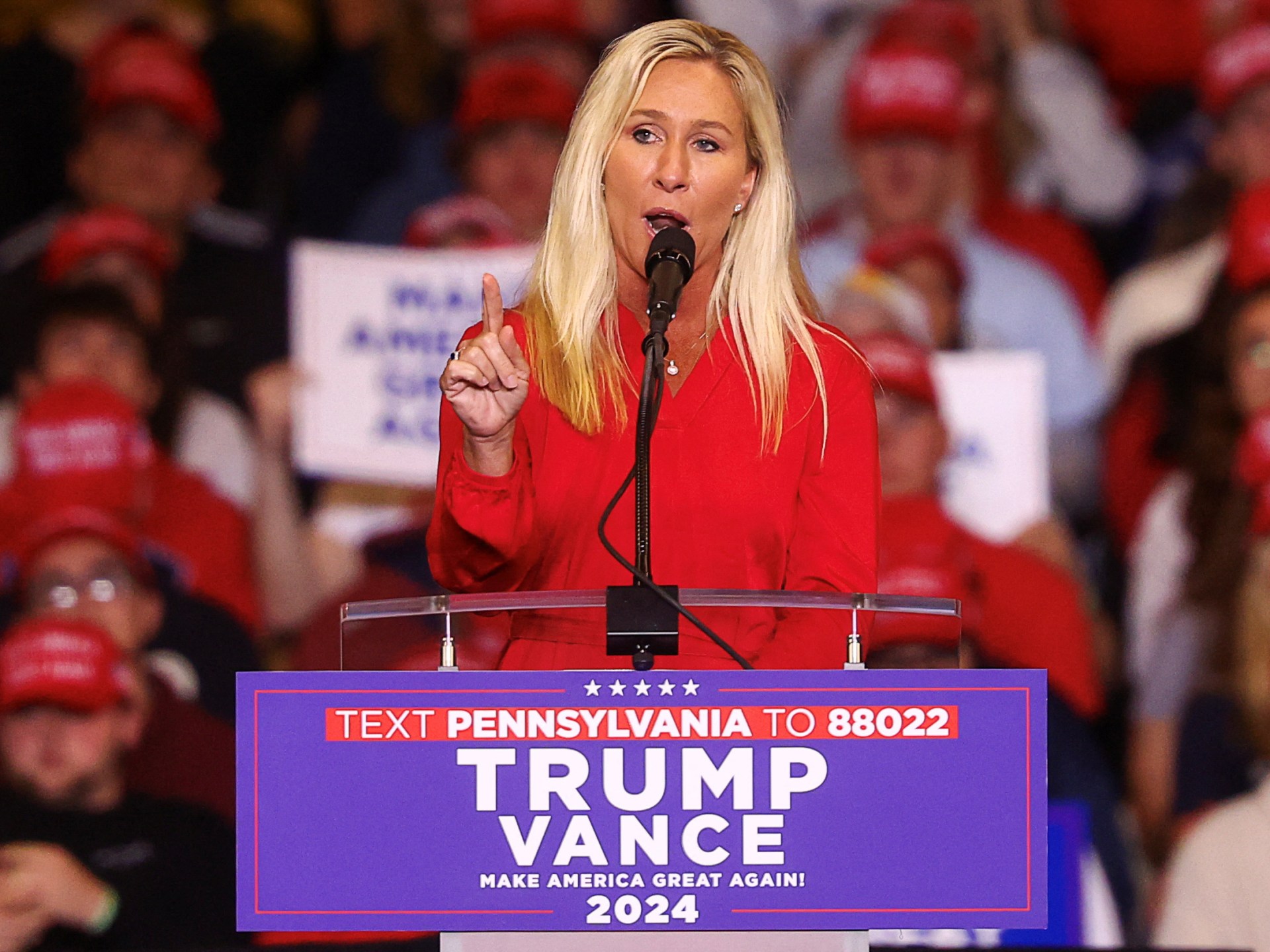 Trump ally Marjorie Taylor Greene decries ‘genocide’ in Gaza | Israel-Palestine conflict News