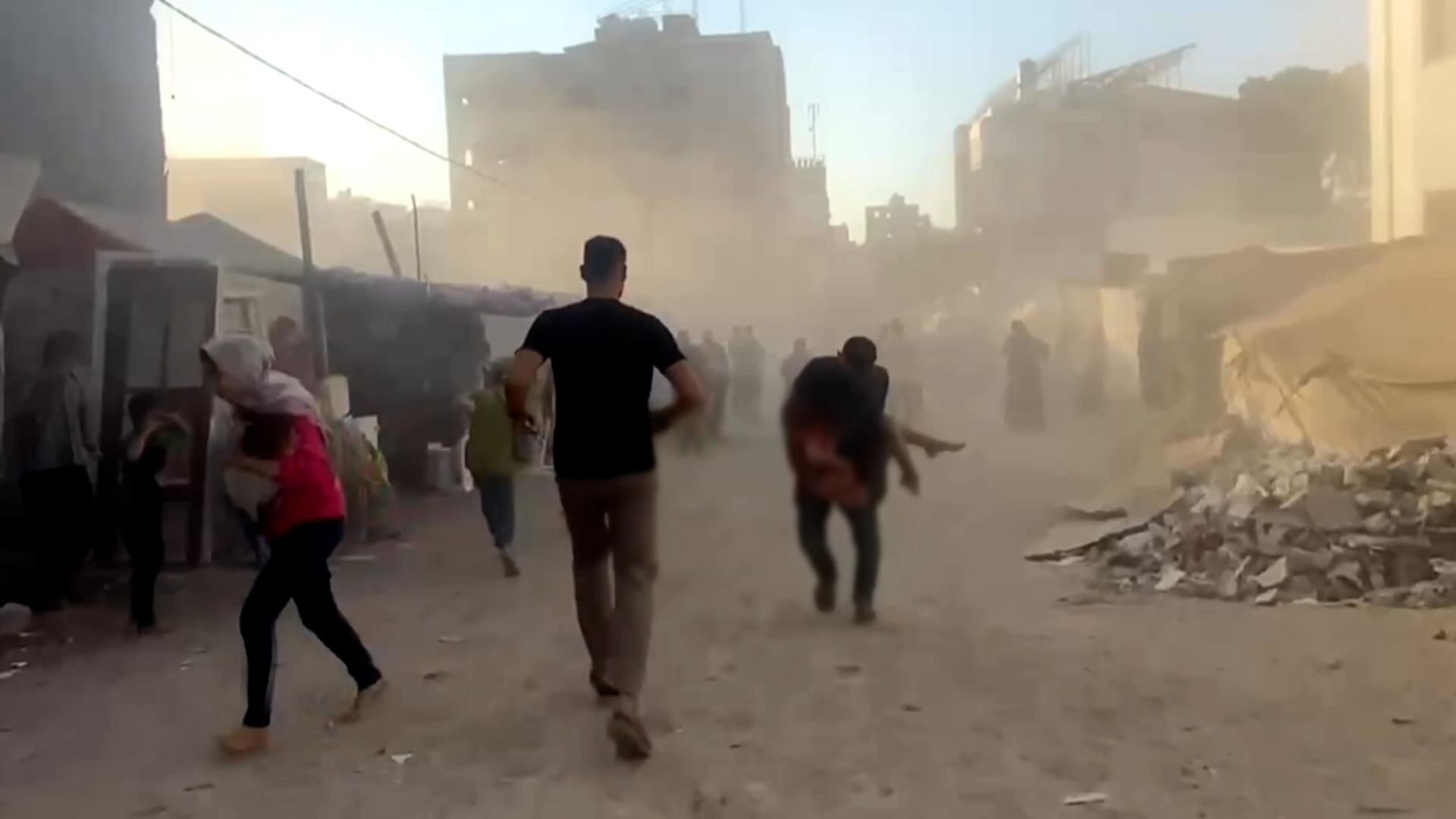 Aftermath of deadly Israeli strikes near Gaza hospitals | Gaza