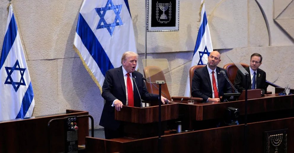 Trump says US ready for peace with Iran in speech to Israeli parliament