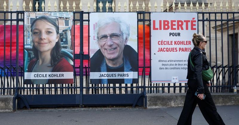 Paris condemns long sentences on spy charges for French couple in Iran