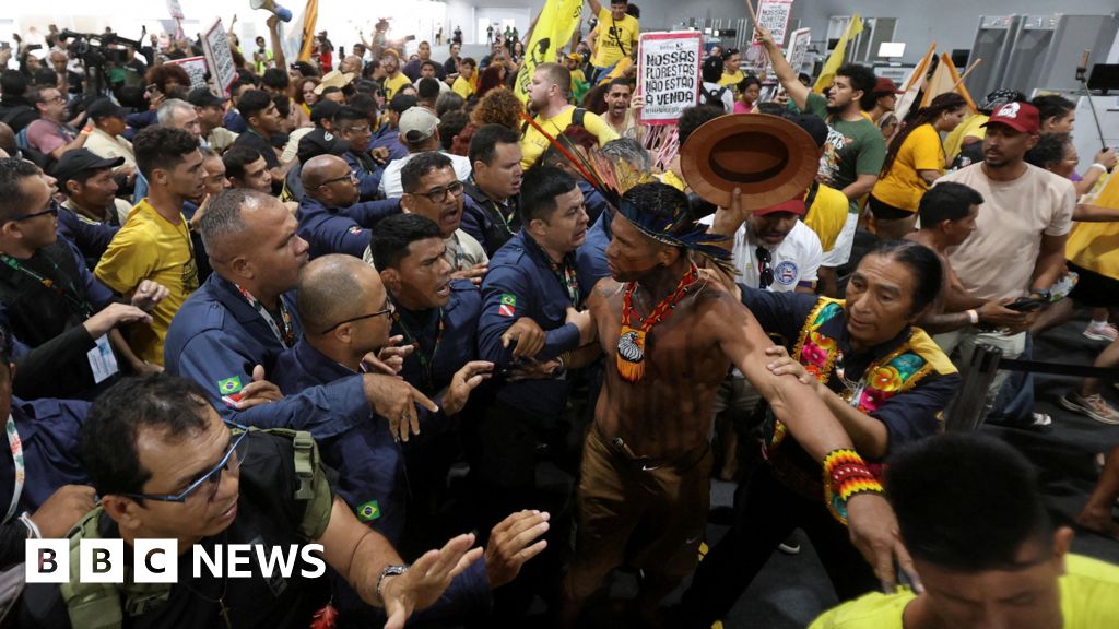Protesters clash with security at COP30 venue in Brazil