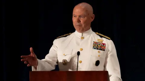 Reuters File photo of Admiral Frank Bradley delivering remarks