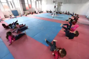 Al-Mushtal Sports Club in Gaza, on 7 December 2025 [Mohammed Asad/Middle East Monitor]