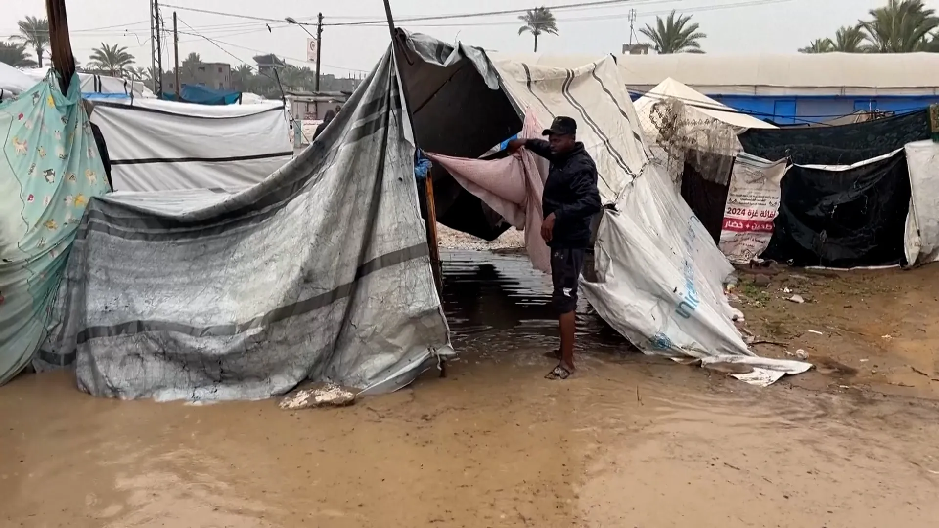 Video: Winter storm brings flooding misery to Gaza | Floods