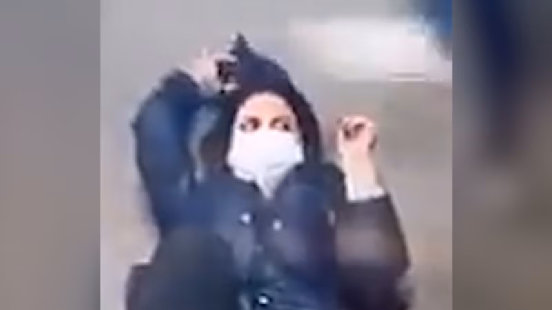 CCTV Video Shows Woman Kicked And Beaten By Iranian Security Forces