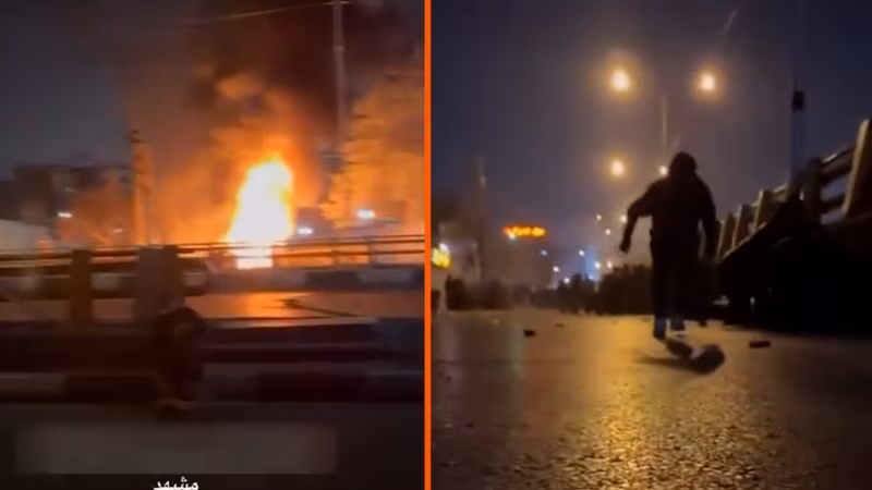 Iranian Protesters Hide From Gunfire In Mashhad In Recently Released Video