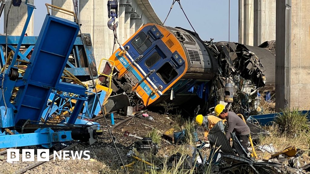 At least 30 dead after construction crane falls on train