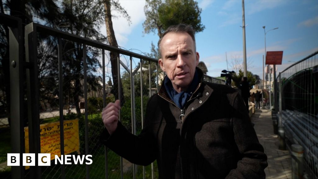 BBC reports from UN compound being demolished in East Jerusalem