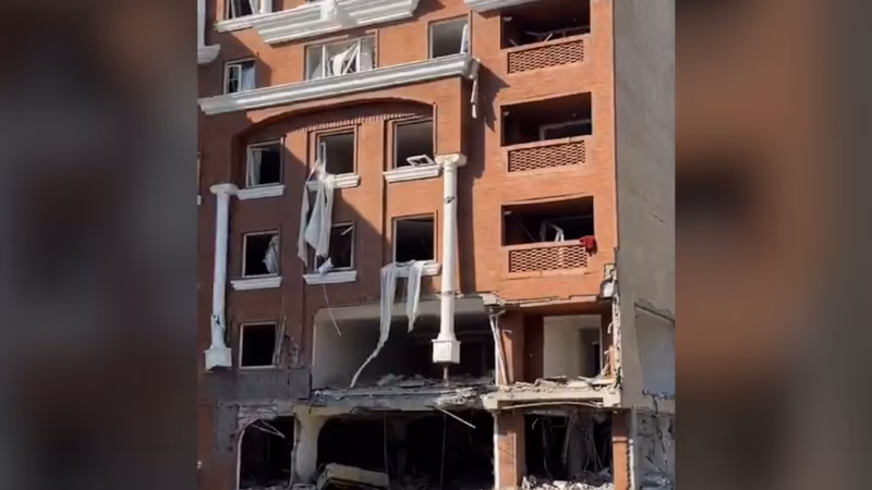 Videos Show Destroyed Building In Iranian Port City
