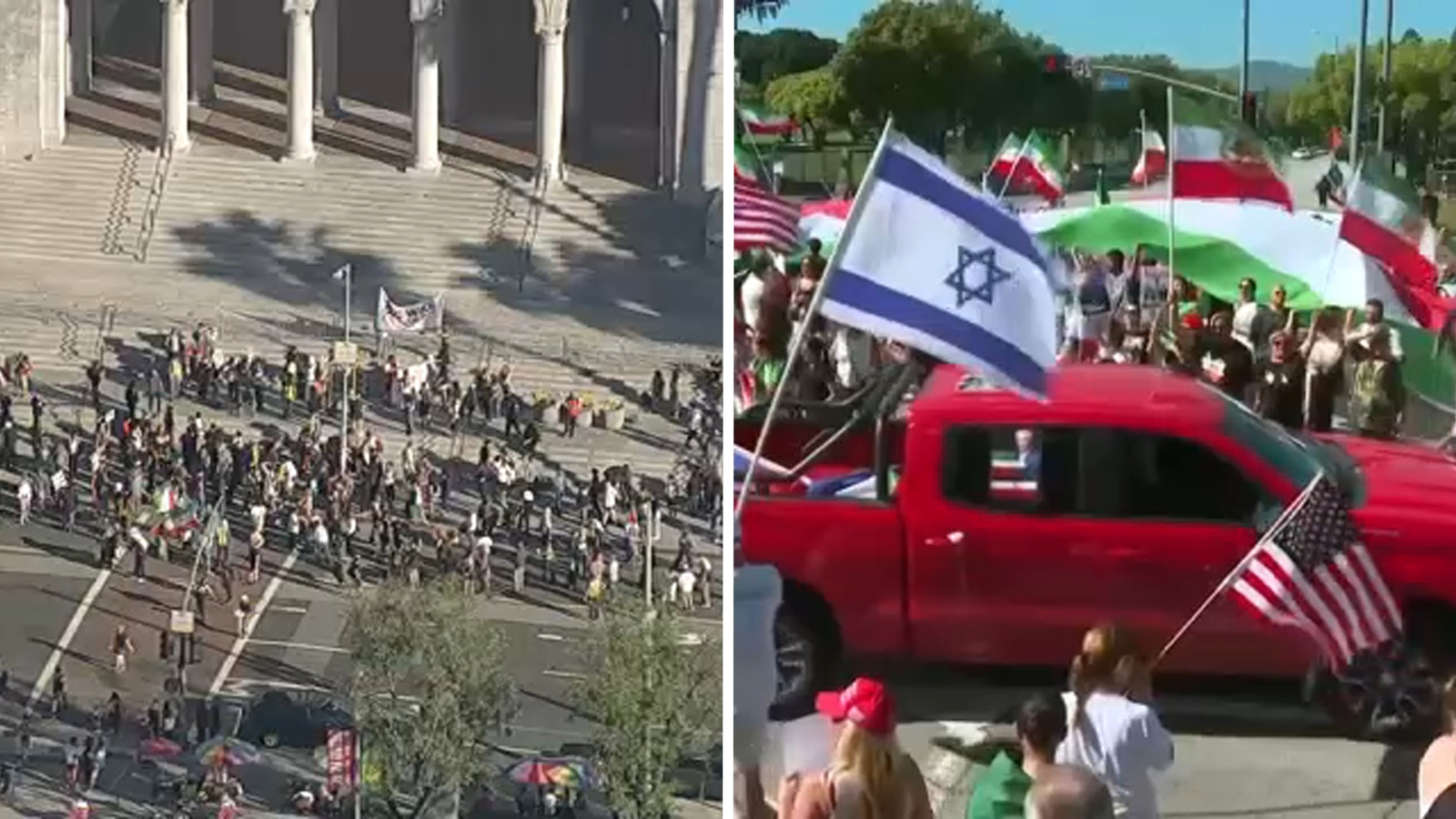 Iran latest Los Angeles: More rallies for and against military action planned for Sunday and Monday across Southern California