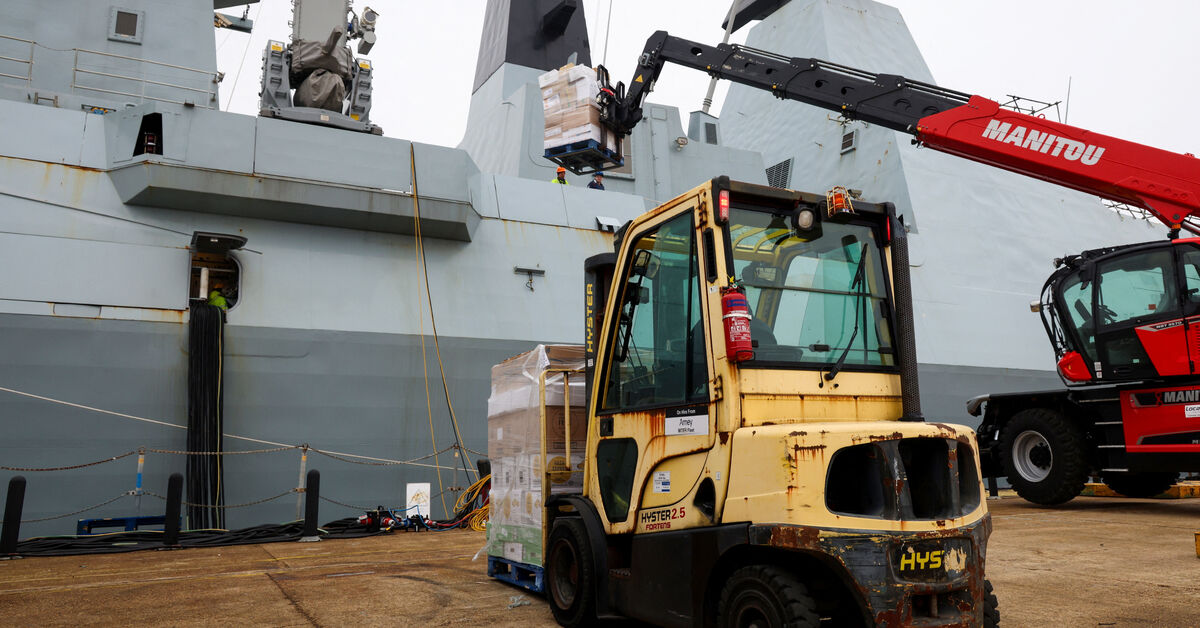 British warship HMS Dragon departs for Eastern Mediterranean