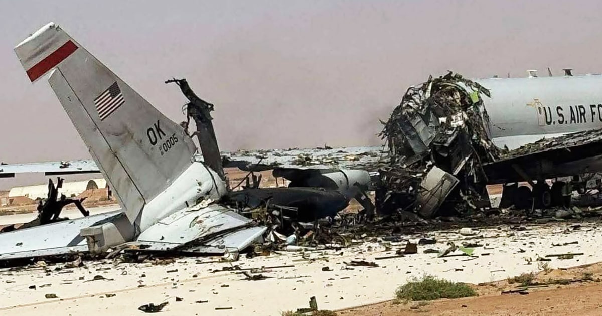 Vital U.S. radar aircraft was destroyed by Iranian strike on U.S. base in Saudi Arabia, photos show