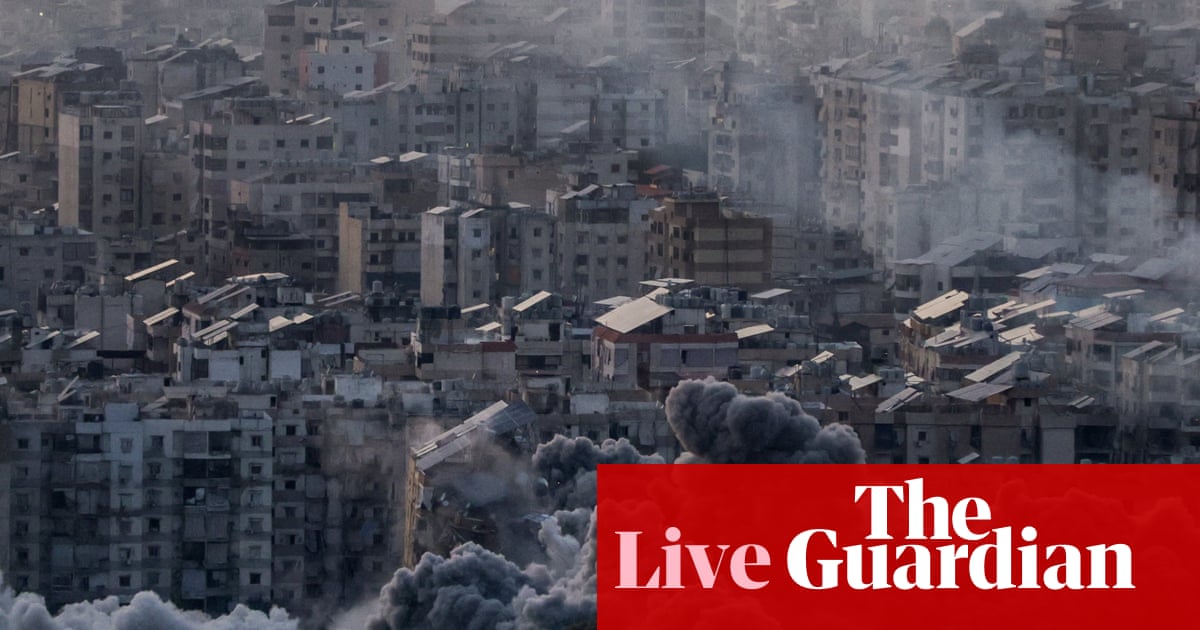 Middle East crisis live: Israel bombs Tehran and Beirut as White House says campaign may take four to six weeks | US-Israel war on Iran