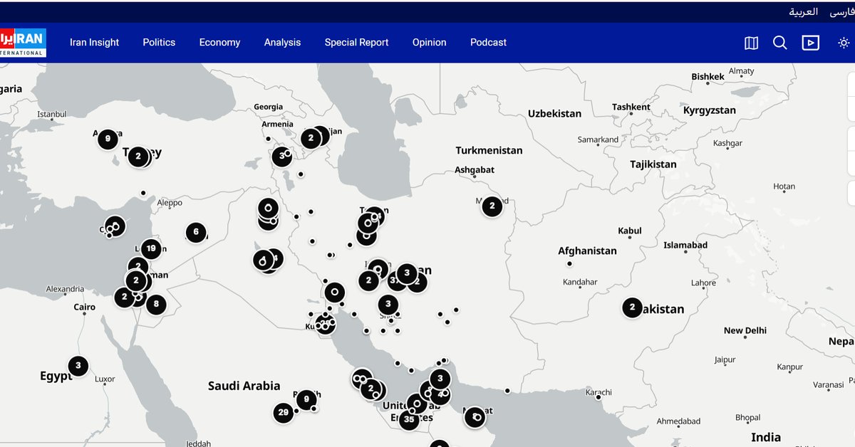 Iran International launches interactive map to track news by location