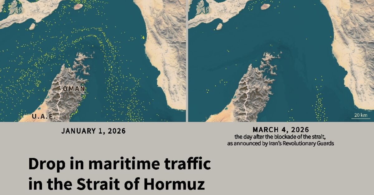 Only nine commercial ships detected crossing the Hormuz Strait since Monday