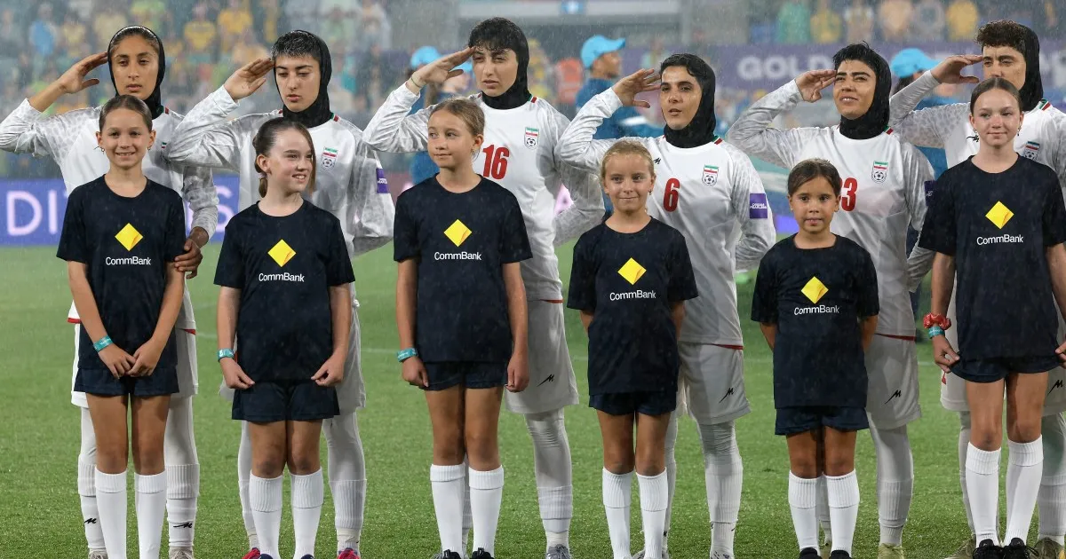 Iran women’s football team salute, sing national anthem in Asian Cup match | Football News