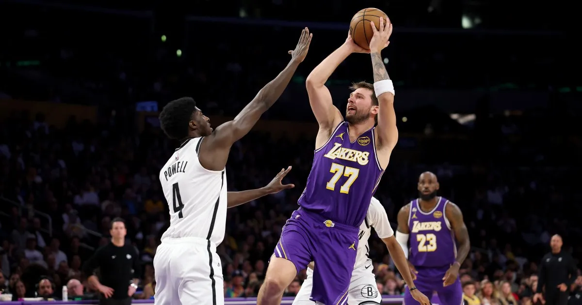 Doncic facing one-game ban after technical foul in Lakers win against Nets | Basketball News
