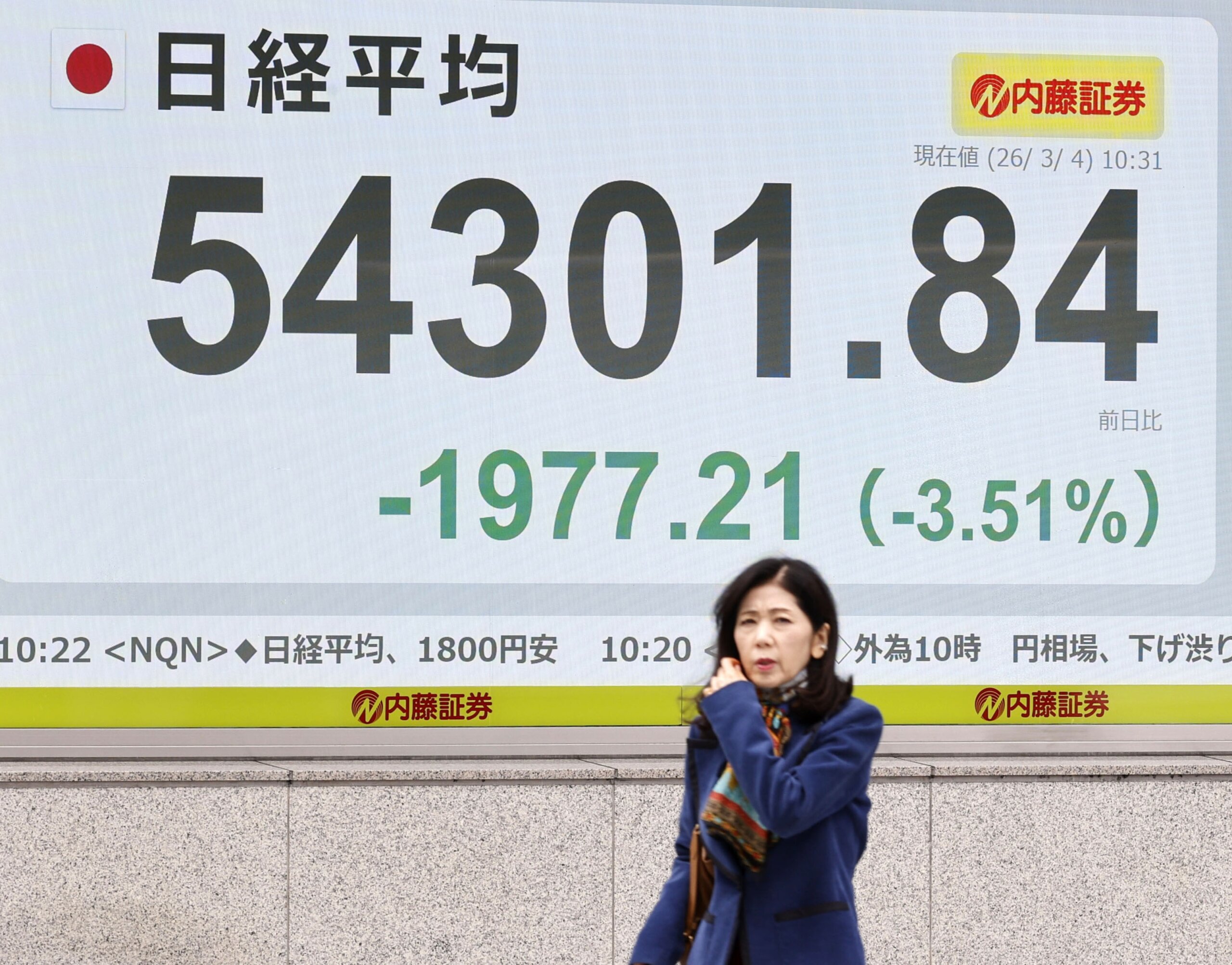 Asian shares extend losses as the war with Iran widens and oil surges higher