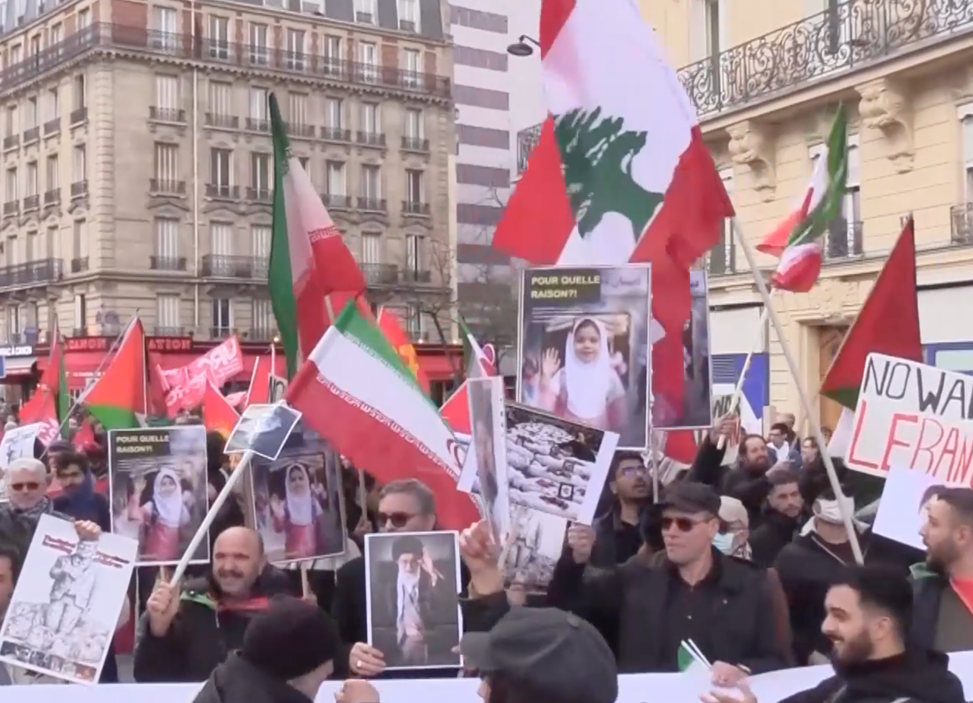 Thousands in Paris protest military actions in Iran, Lebanon and Palestine | Protests News