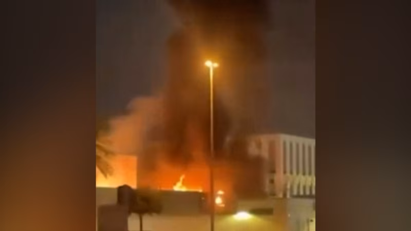 Smoke And Fire Seen After Drone Incident Near US Consulate In Dubai