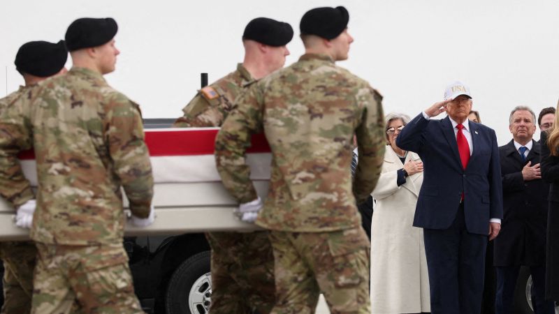 Six US troops killed in Iran war brought home in dignified transfer