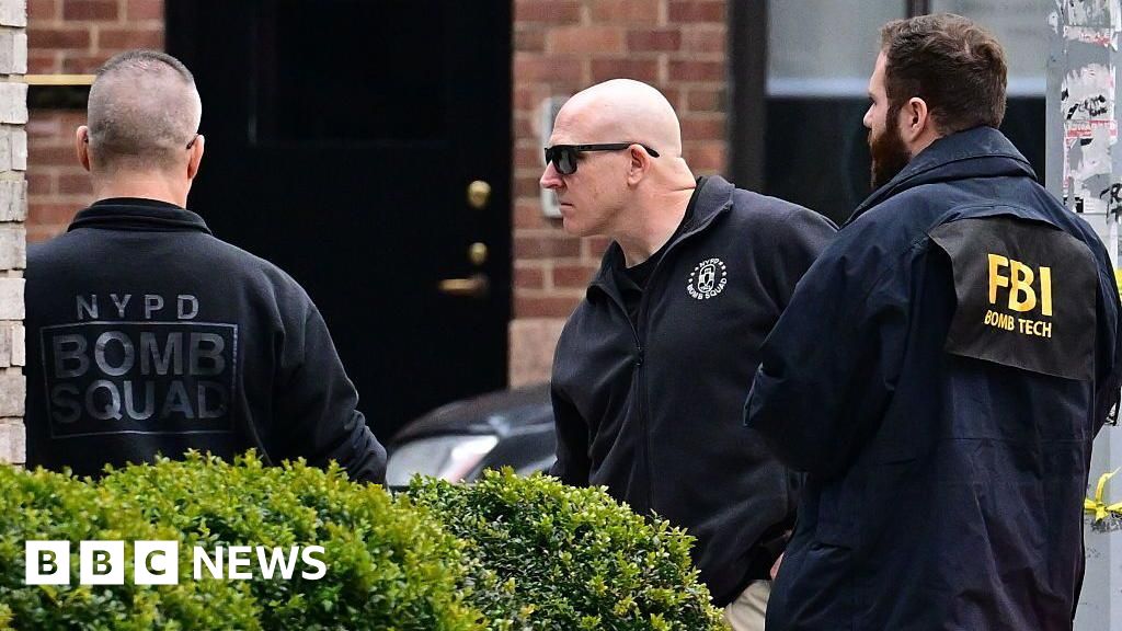 Two men charged with terror offences after homemade bomb thrown outside NYC mayor’s home