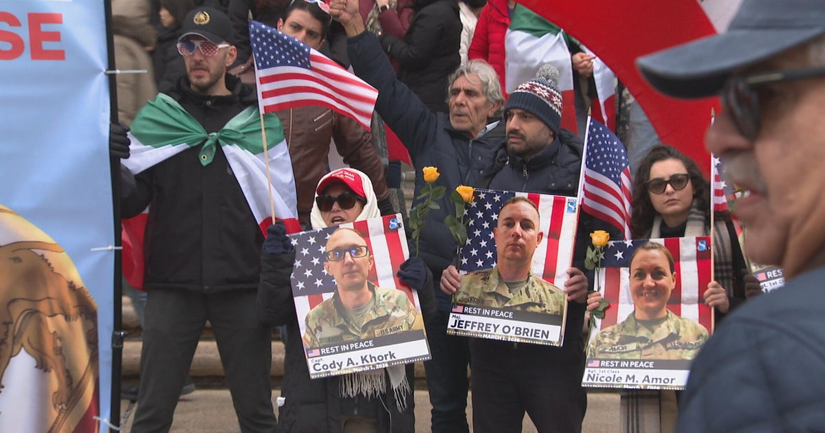 Dozens gather in Boston in support of war with Iran and to honor “brave American soldiers”