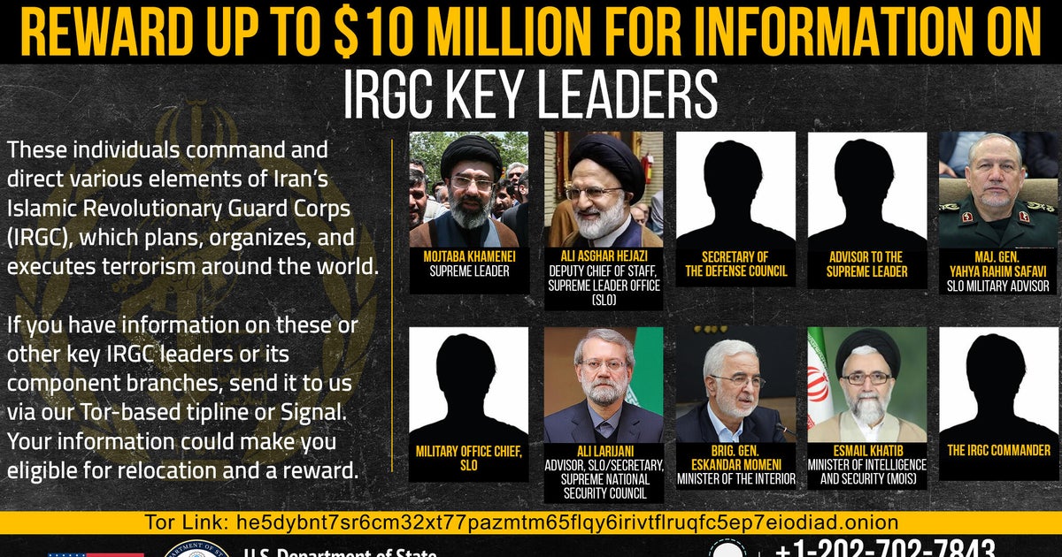 U.S. offers $10 million reward, chance to relocate for information on Iran’s leaders: “Send us a tip”