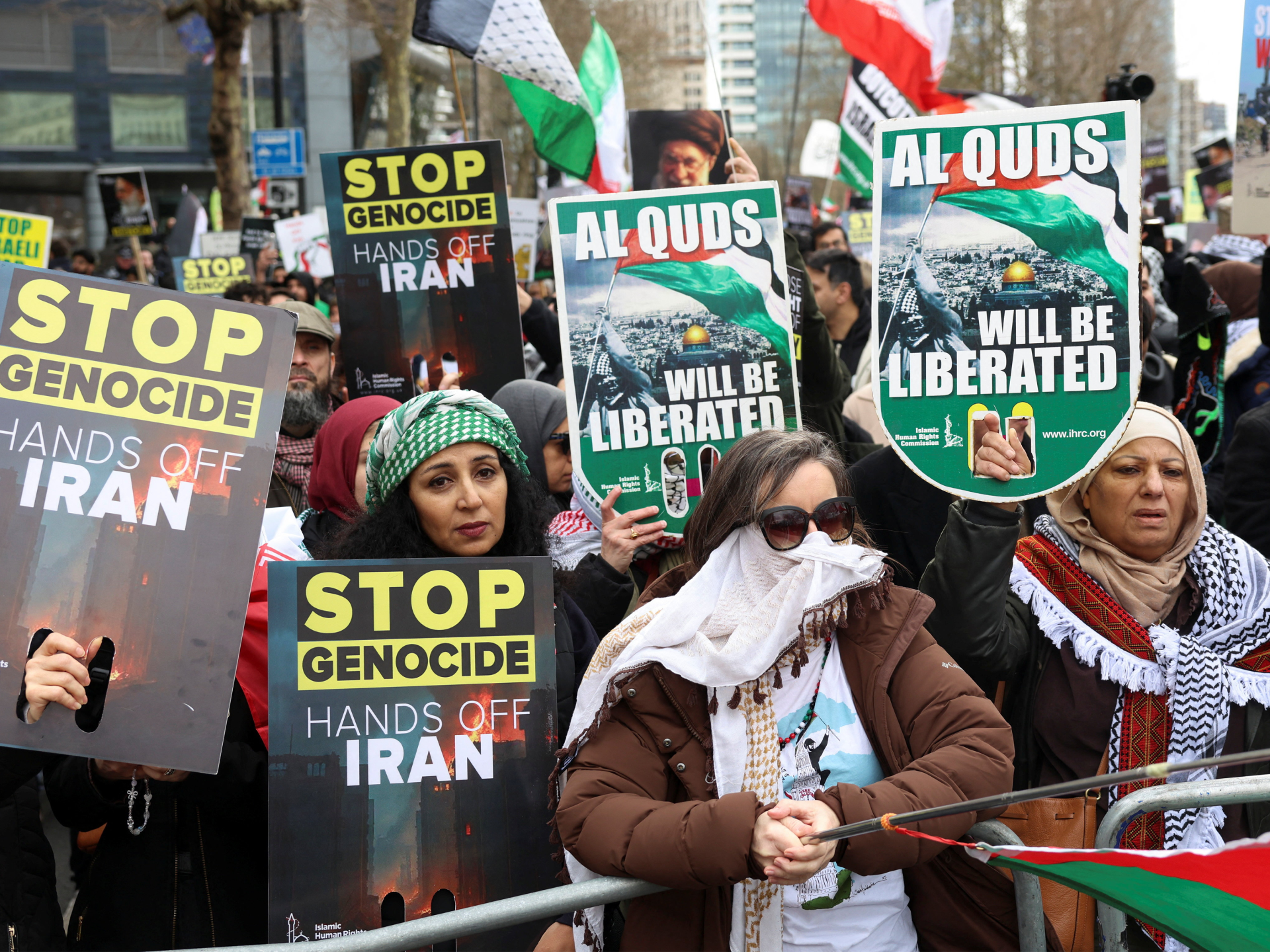 Large protest held in London against US-Israeli war on Iran | US-Israel war on Iran