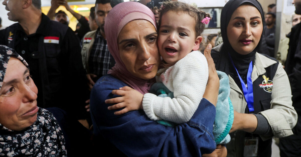 Babies evacuated from Gaza two years ago returned to their overjoyed parents