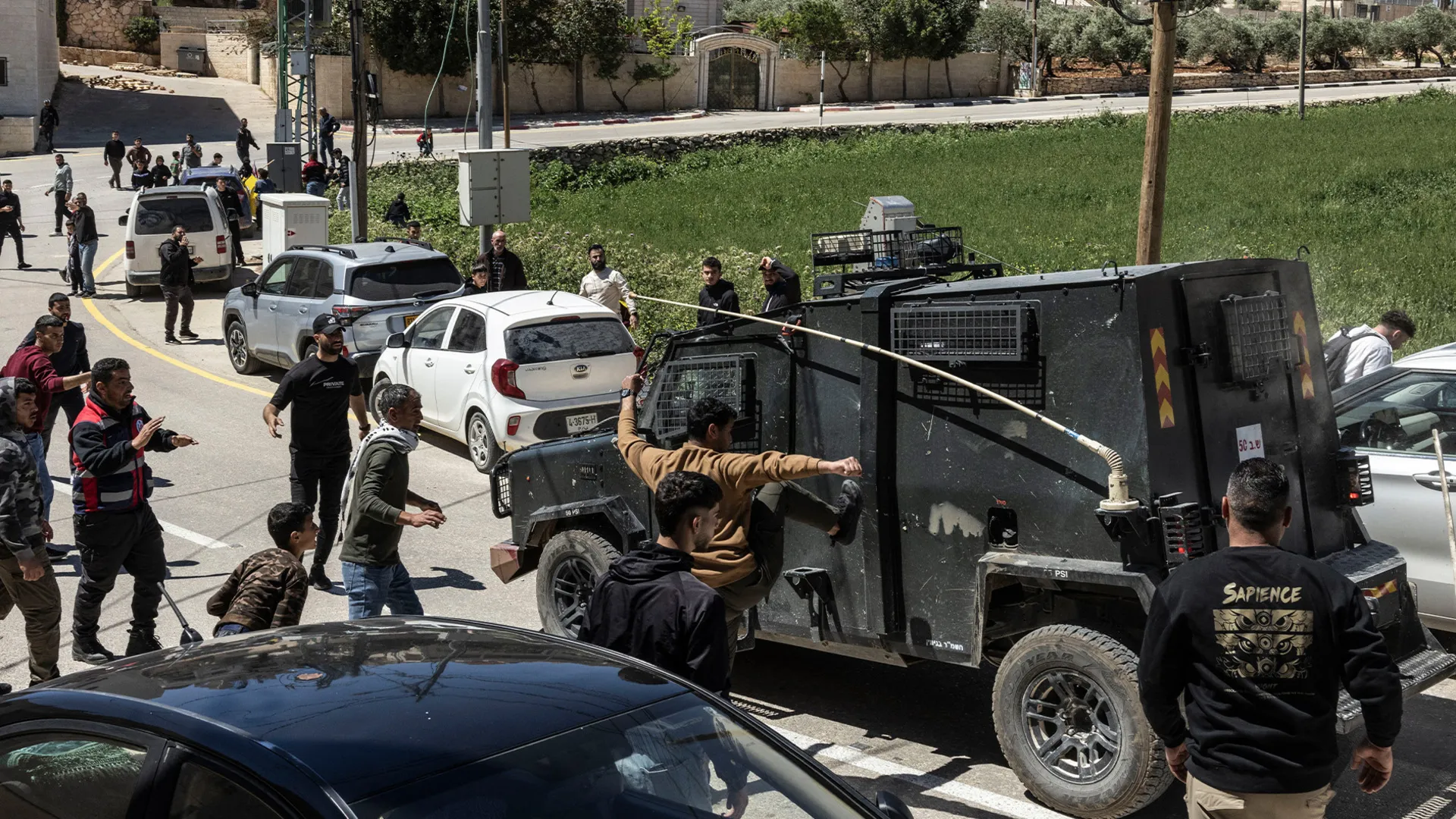 Israeli forces fire tear gas at funeral of Palestinians killed by settlers | Occupied West Bank