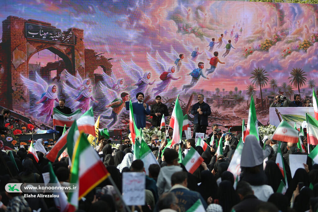 “In Memory of the Butterflies of Minab”: Tehran hosts massive mourning ceremony for martyred student