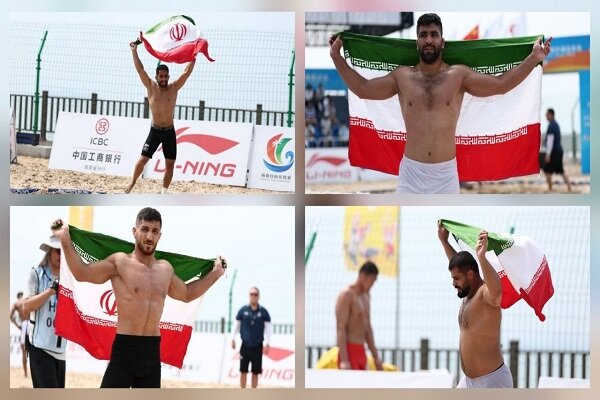 Mehr News Agency – Iran sweeps beach wrestling golds at Asian Beach Games
