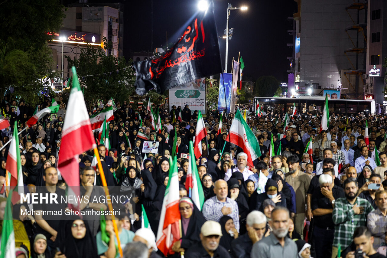 Mehr News Agency – People in Bushehr condemn US-Israeli aggression against Iran