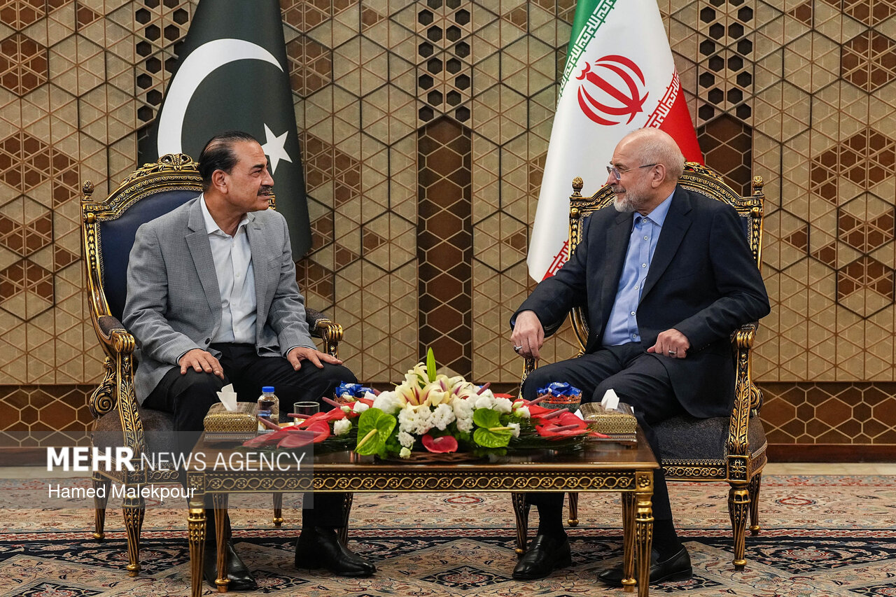 Pakistan army chief meets Iran's Ghalibaf