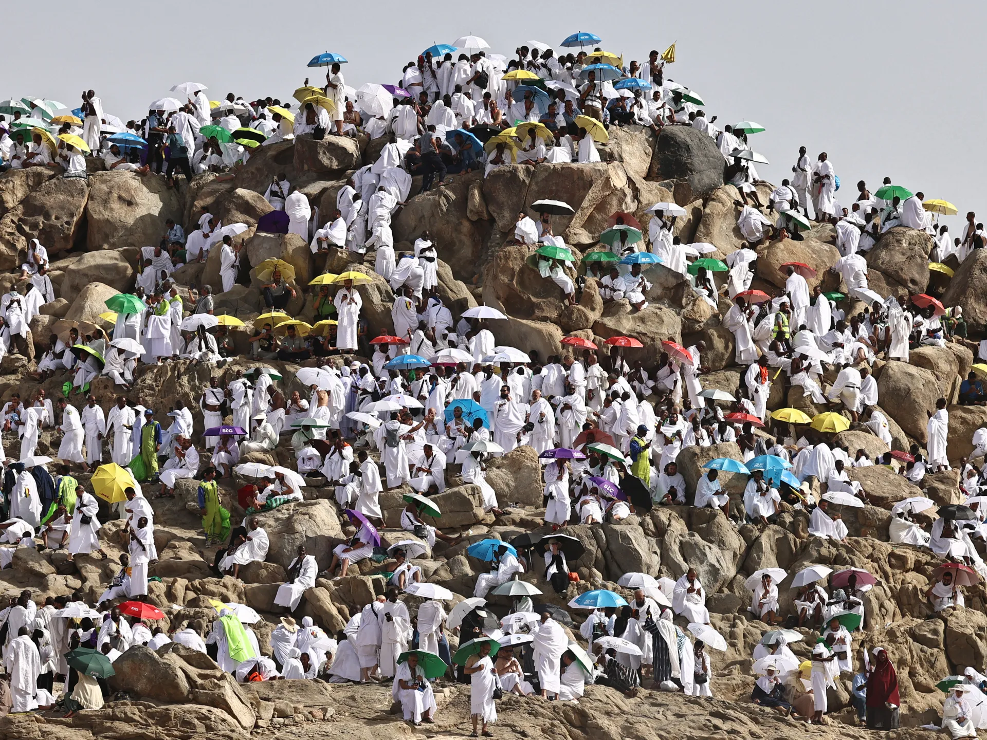 Hajj pilgrims gather at Mount Arafat under scorching desert sun | Religion News