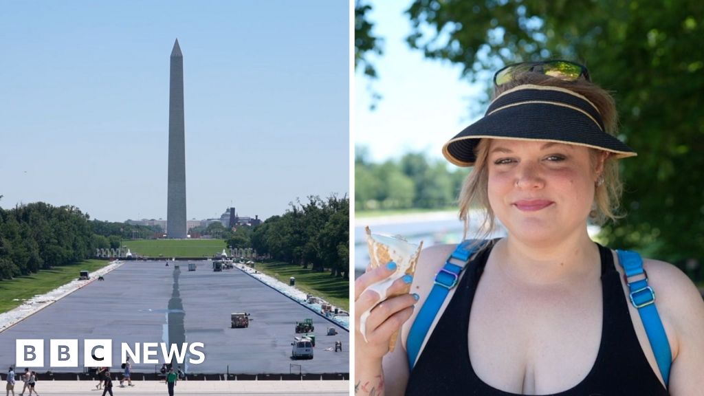 Americans react to Reflecting Pool’s completed paint job